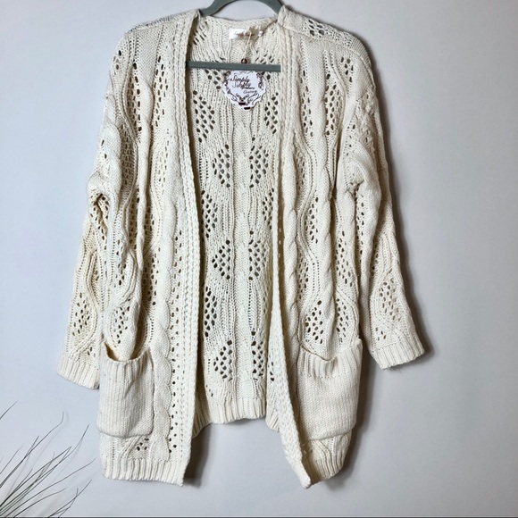 Simply Couture Sweaters - Simply Couture Cream Cardigan